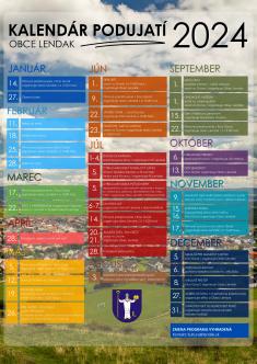Kalendár akcií obce Lendak na rok 2024