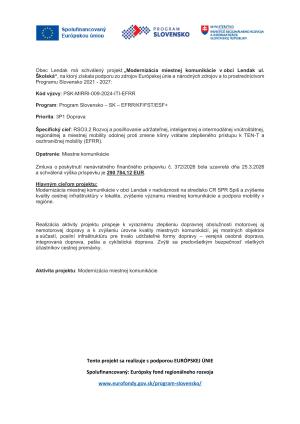 Modernizácia MK Školská